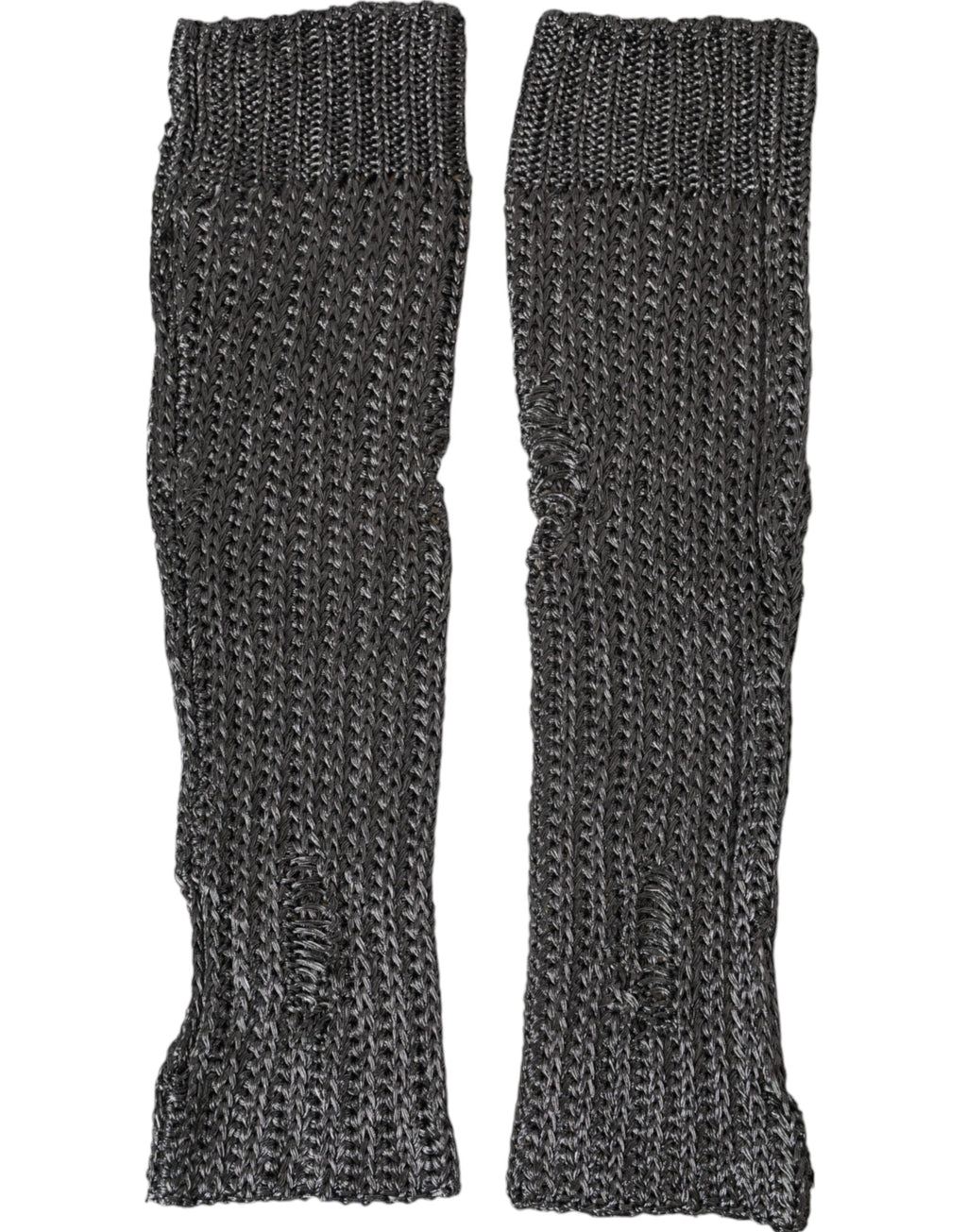 Dolce & Gabbana Gray Viscose Knitted Finger Less Gloves - Maison Luxe