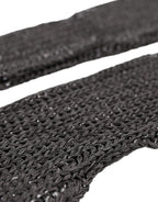 Dolce & Gabbana Gray Viscose Knitted Finger Less Gloves - Maison Luxe