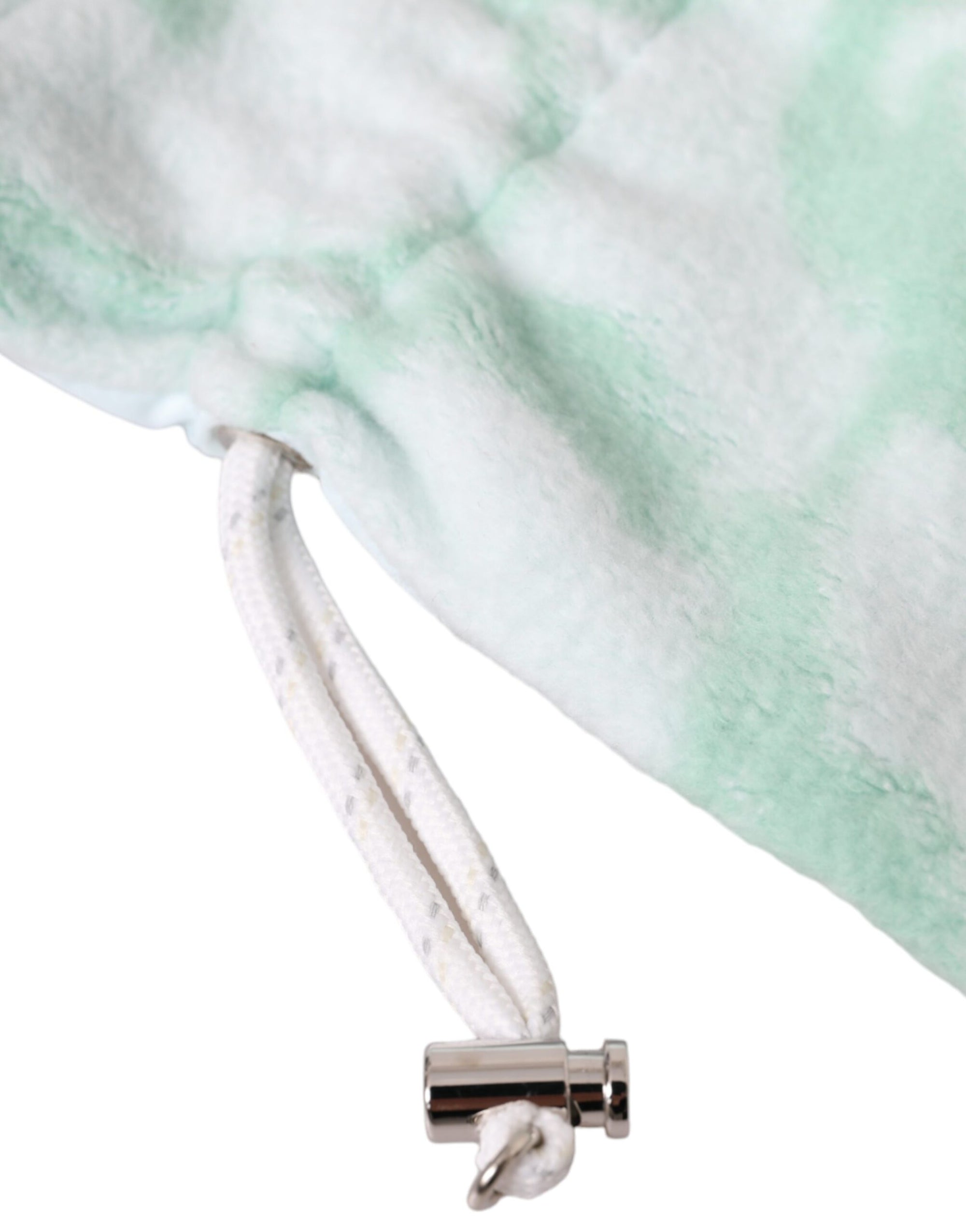 Dolce & Gabbana White Nylon Fleece Wrist Length Mitten Gloves - Maison Luxe