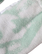 Dolce & Gabbana White Nylon Fleece Wrist Length Mitten Gloves - Maison Luxe