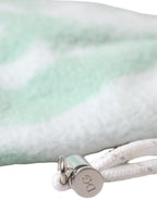 Dolce & Gabbana White Nylon Fleece Wrist Length Mitten Gloves - Maison Luxe