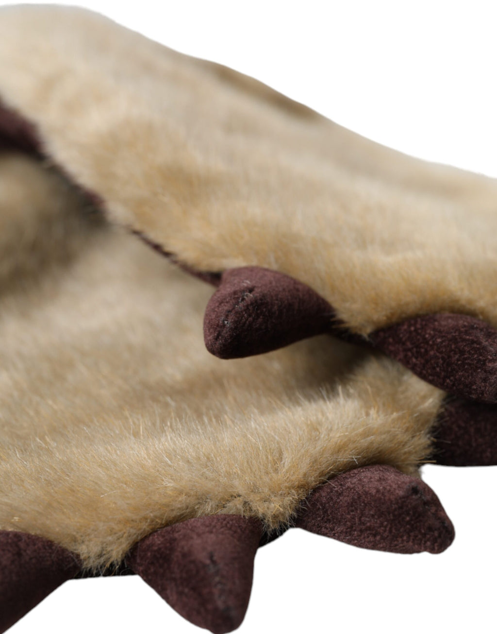 Dolce & Gabbana Beige Acrylic Knitted Fur Wrist Mitten Gloves - Maison Luxe