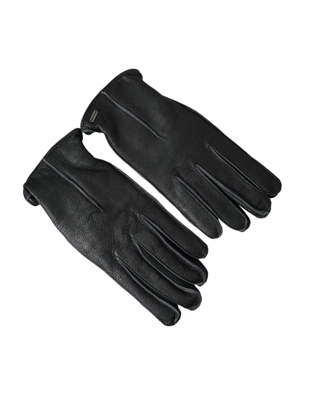 Dolce & Gabbana Black Deer Leather Wrist Length Gloves - Maison Luxe