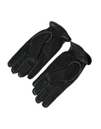 Dolce & Gabbana Black Deer Leather Wrist Length Gloves - Maison Luxe
