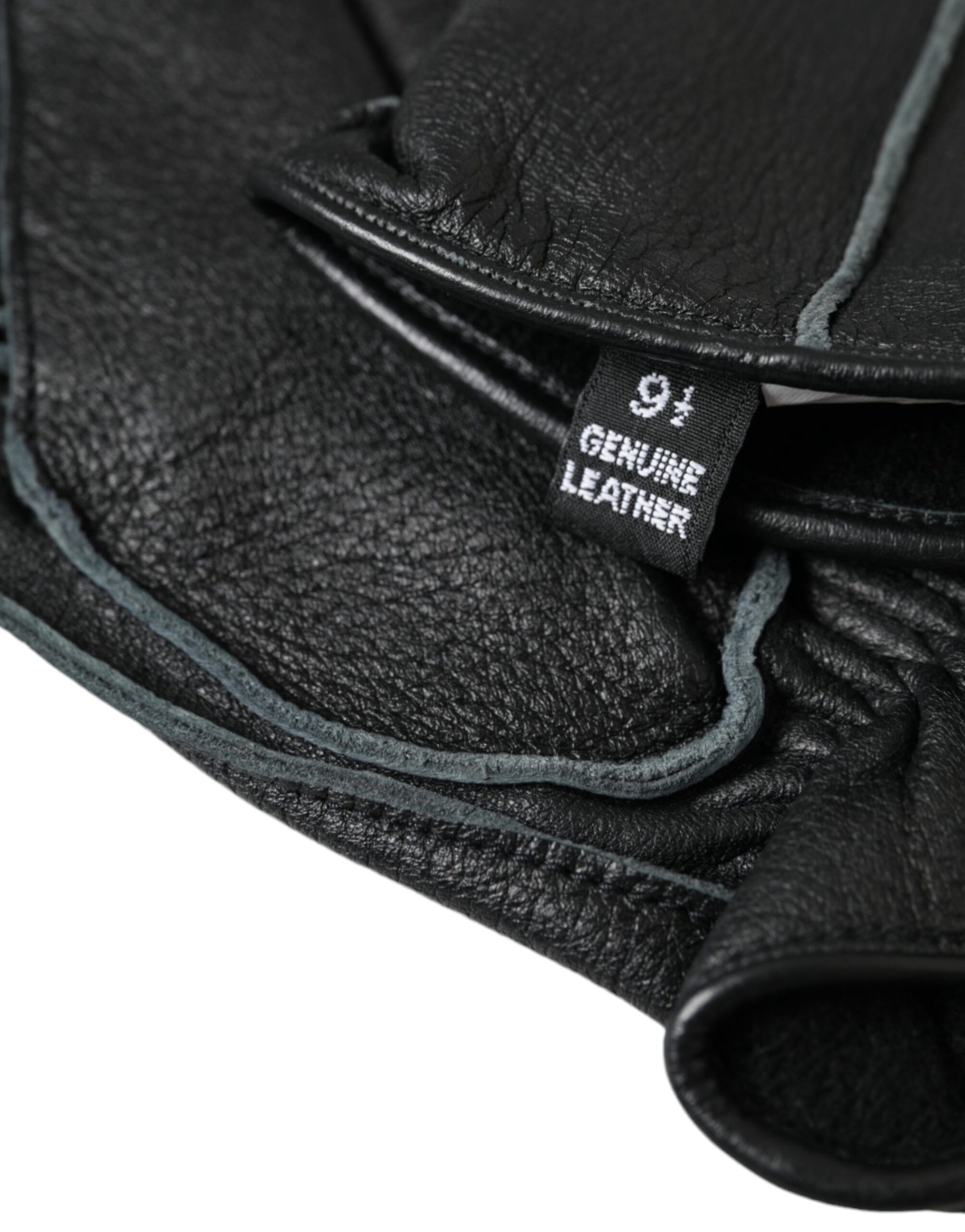 Dolce & Gabbana Black Deer Leather Wrist Length Gloves - Maison Luxe