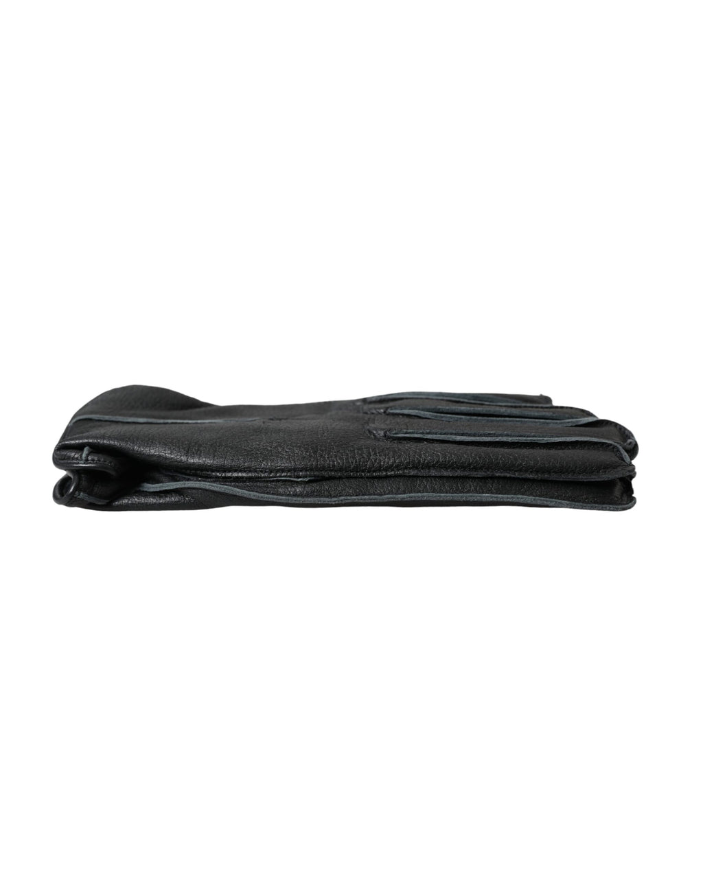Dolce & Gabbana Black Deer Leather Wrist Length Gloves - Maison Luxe