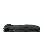 Dolce & Gabbana Black Deer Leather Wrist Length Gloves - Maison Luxe