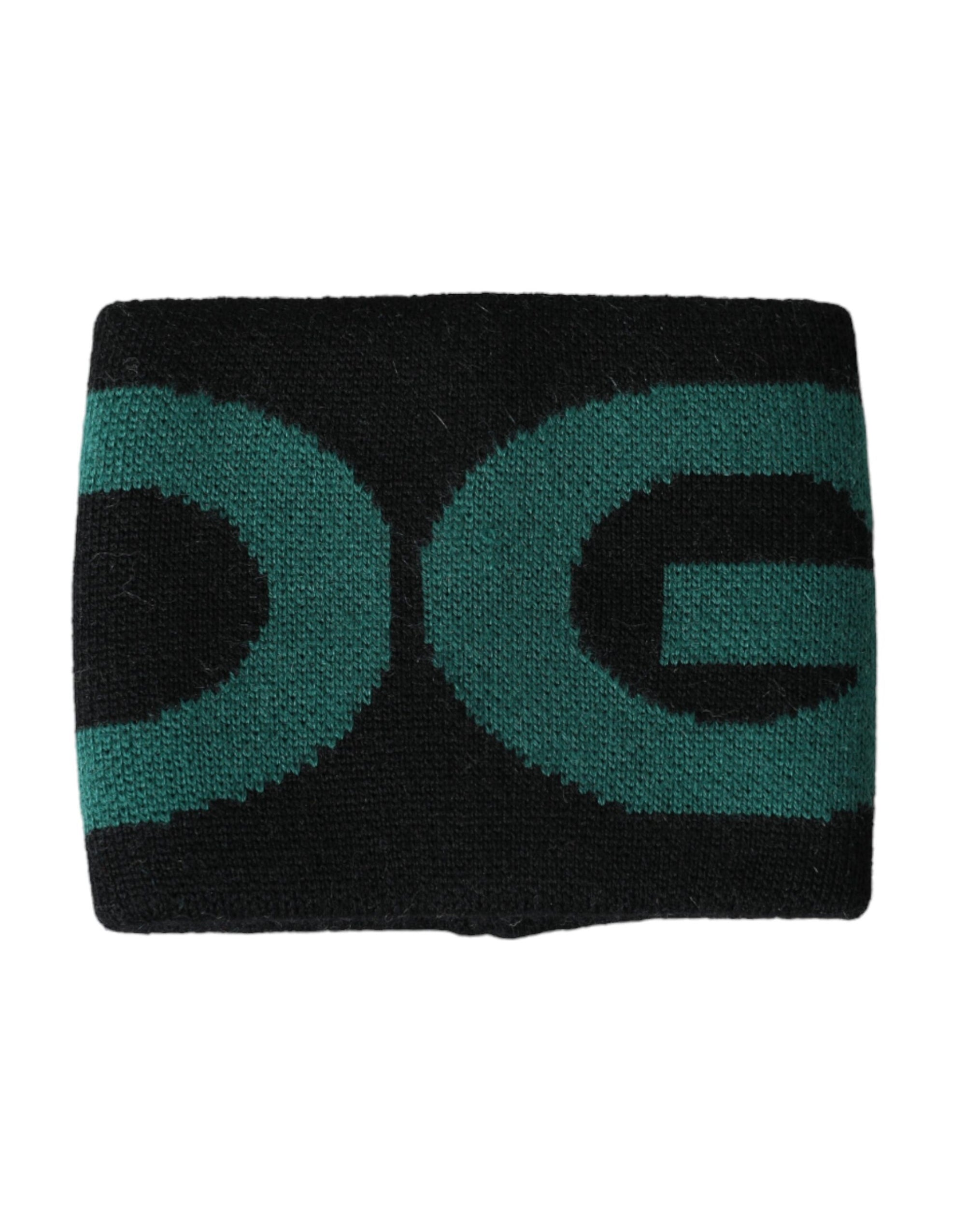 Dolce & Gabbana Black Green Wool Logo #DGMILLENNIALS Wristband - Maison Luxe