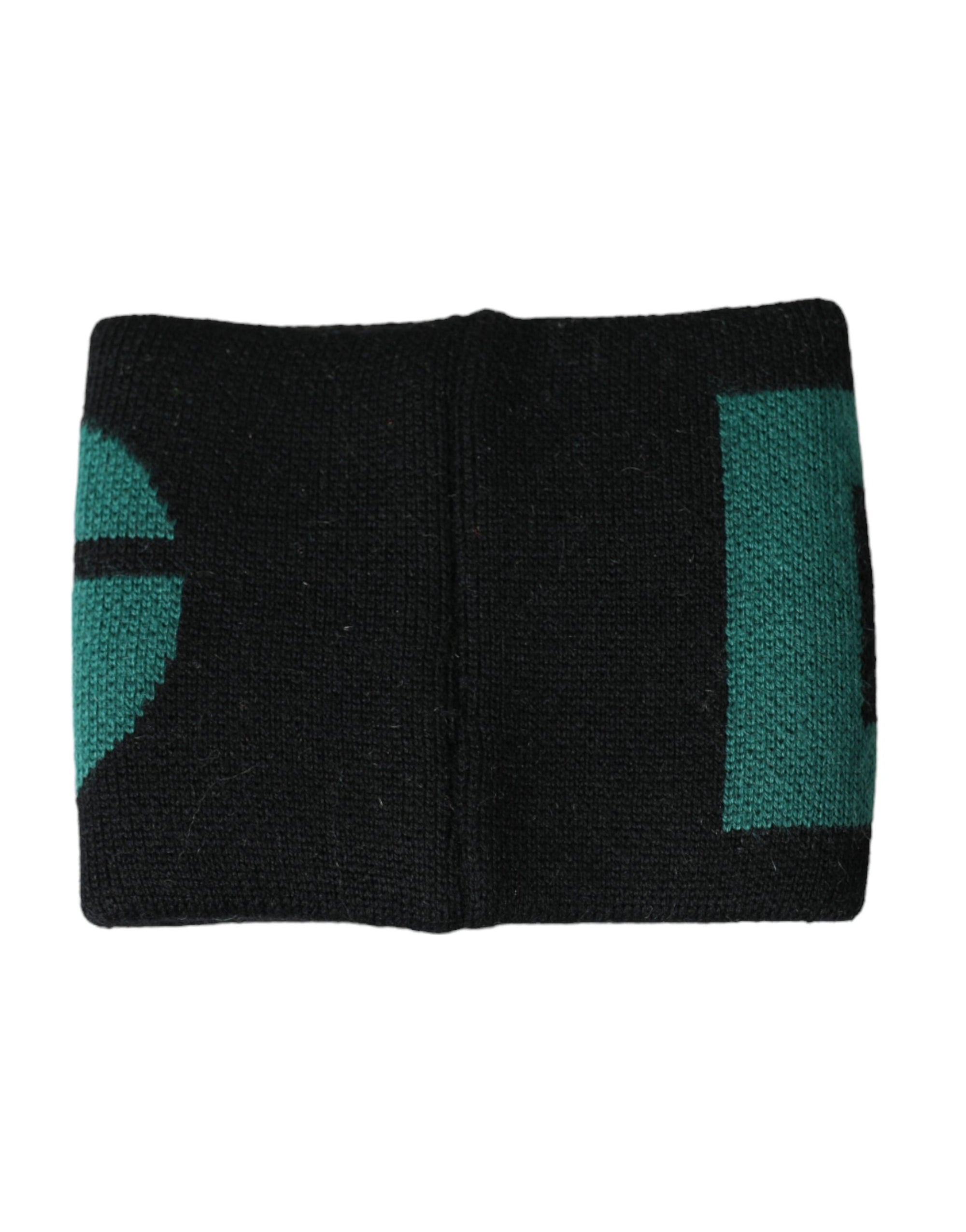Dolce & Gabbana Black Green Wool Logo #DGMILLENNIALS Wristband - Maison Luxe