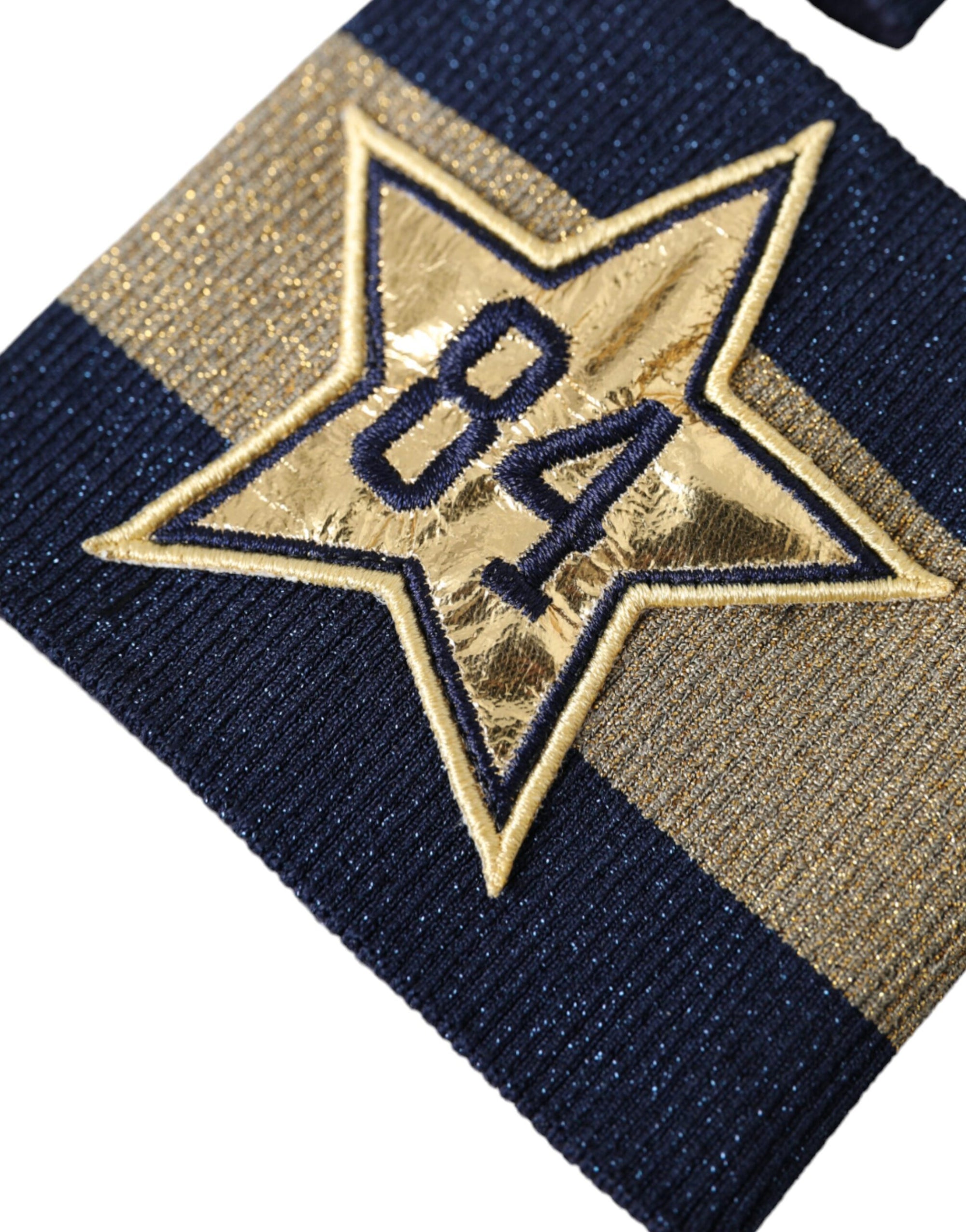 Dolce & Gabbana Black Gold Logo Star 84 Viscose Wristband - Maison Luxe