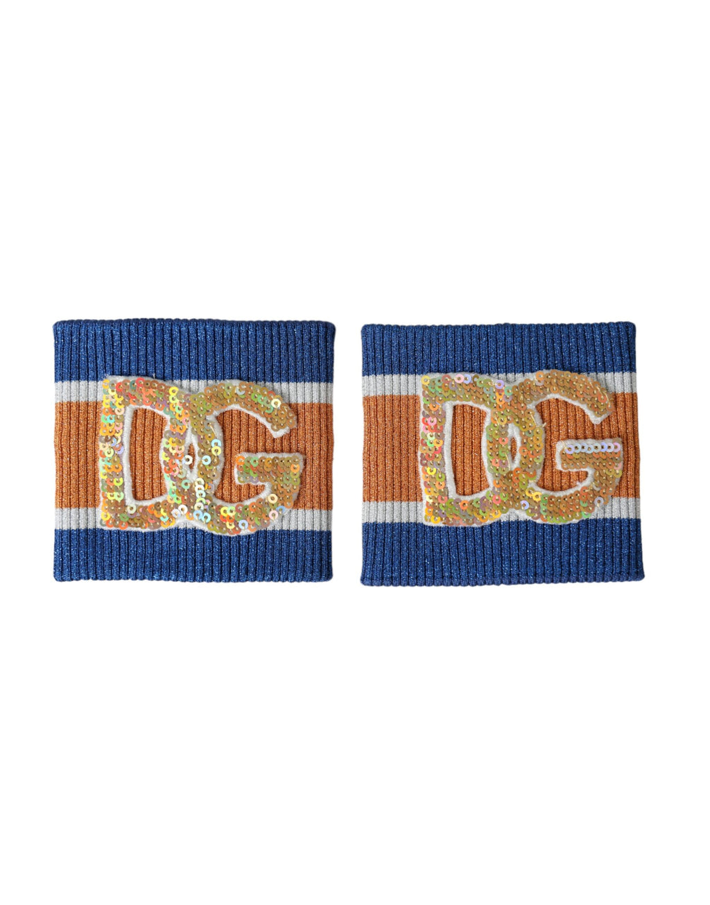 Dolce & Gabbana Multicolor Logo Sequin Viscose Wristband - Maison Luxe