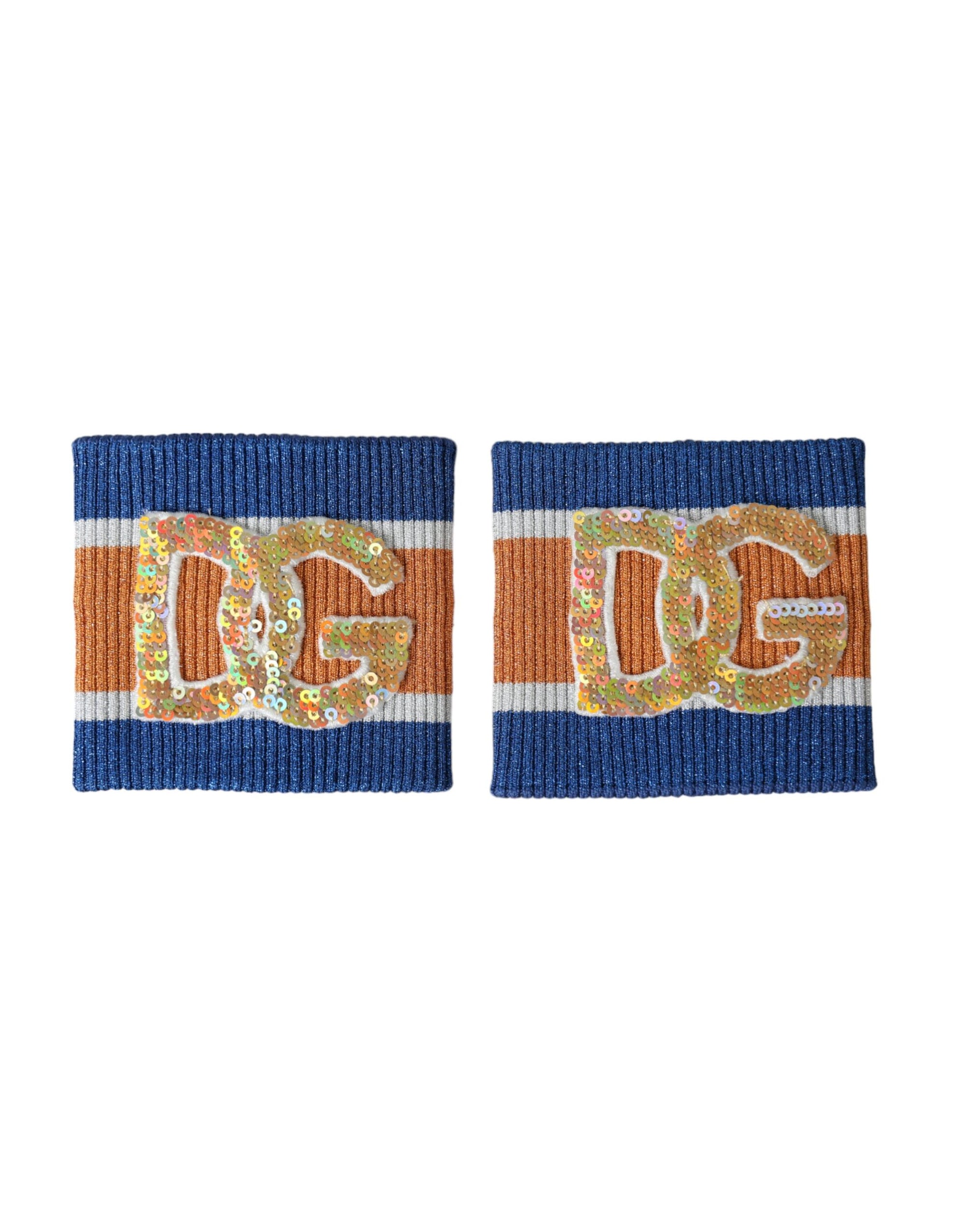 Dolce & Gabbana Multicolor Logo Sequin Viscose Wristband - Maison Luxe