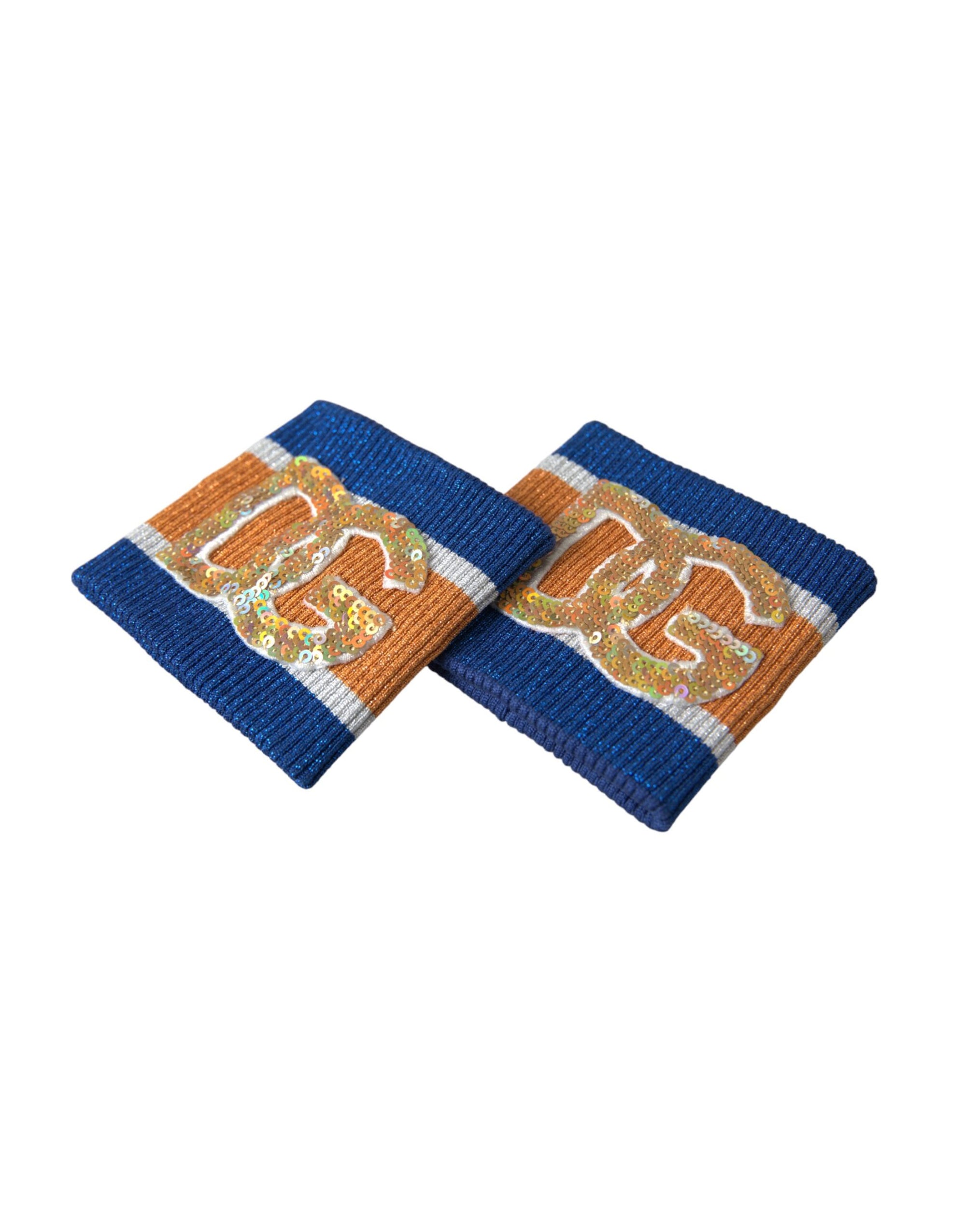 Dolce & Gabbana Multicolor Logo Sequin Viscose Wristband - Maison Luxe
