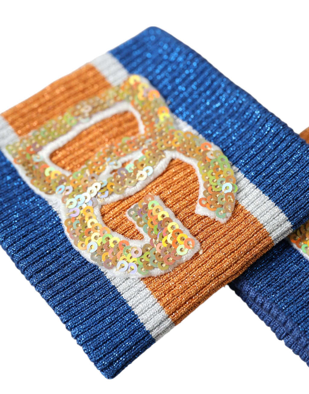 Dolce & Gabbana Multicolor Logo Sequin Viscose Wristband - Maison Luxe