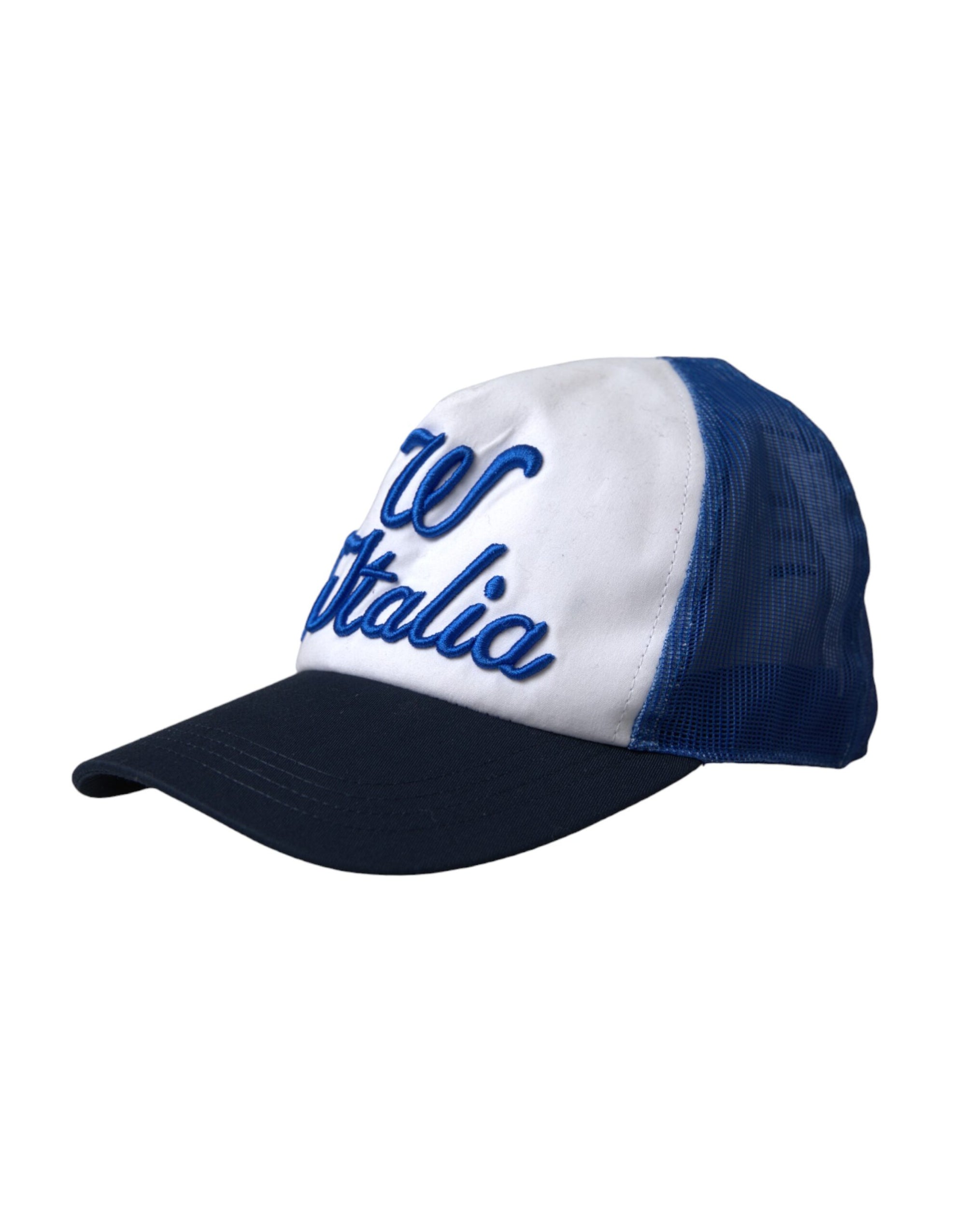 Dolce & Gabbana Blue White Black Italia Mesh Baseball Hat - Maison Luxe