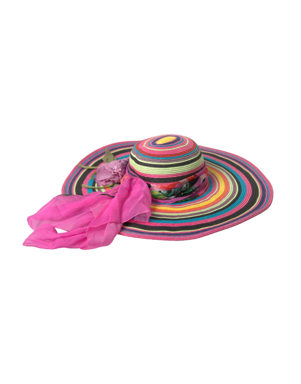 Dolce & Gabbana Multicolor Fantasy Wide Brim Floppy Hat - Maison Luxe