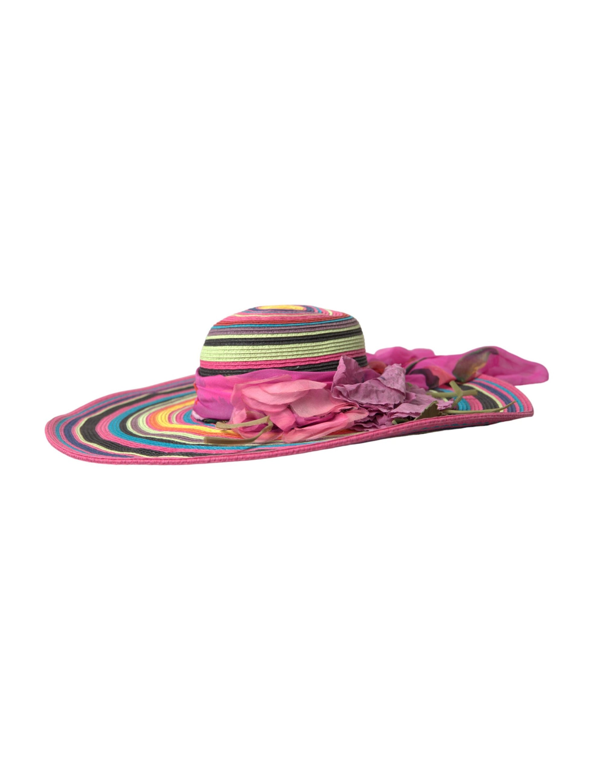 Dolce & Gabbana Multicolor Fantasy Wide Brim Floppy Hat - Maison Luxe