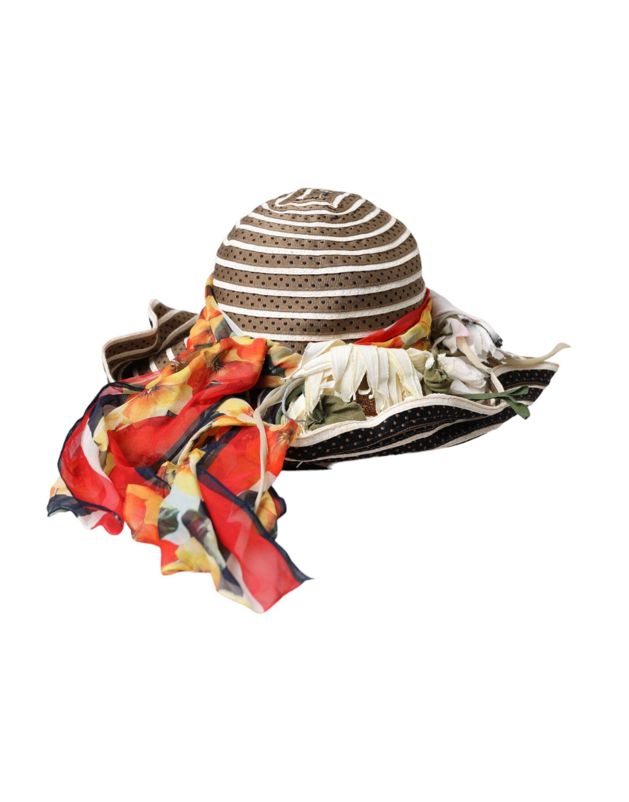 Dolce & Gabbana Multicolor Fantasy Wide Brim Floppy Hat - Maison Luxe