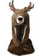 Dolce & Gabbana Brown Deer Faux Fur Whole Head Hat - Maison Luxe