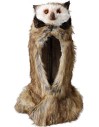 Dolce & Gabbana Brown Owl Faux Fur Whole Head Cap Hat - Maison Luxe