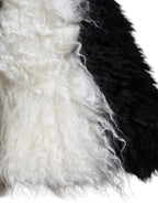 Dolce & Gabbana Black White Stripes Mohair Fur Bucket Hat - Maison Luxe