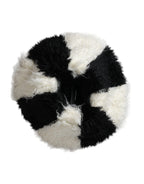 Dolce & Gabbana Black White Stripes Mohair Fur Bucket Hat - Maison Luxe