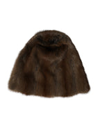 Dolce & Gabbana Brown Weasel Fur Womens Cashmere Hat Beanie - Maison Luxe