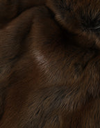 Dolce & Gabbana Brown Weasel Fur Womens Cashmere Hat Beanie - Maison Luxe