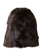 Dolce & Gabbana Brown Weasel Fur Womens Cashmere Hat Beanie - Maison Luxe