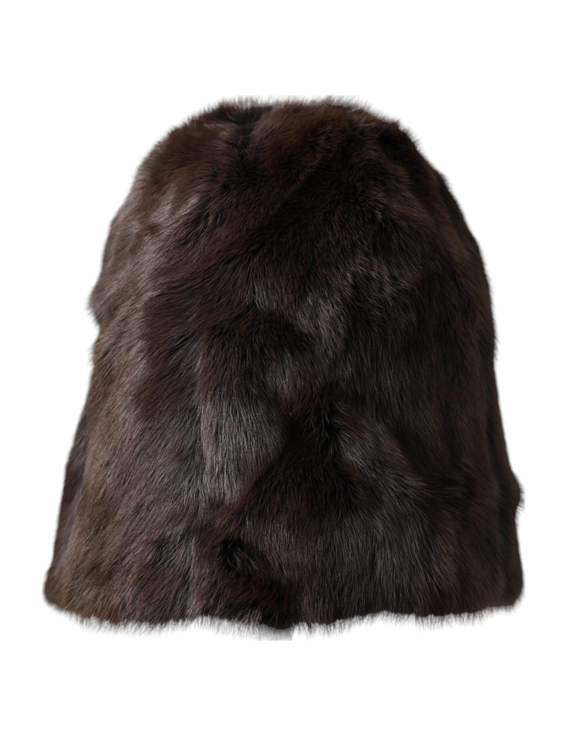 Dolce & Gabbana Brown Weasel Fur Womens Cashmere Hat Beanie - Maison Luxe