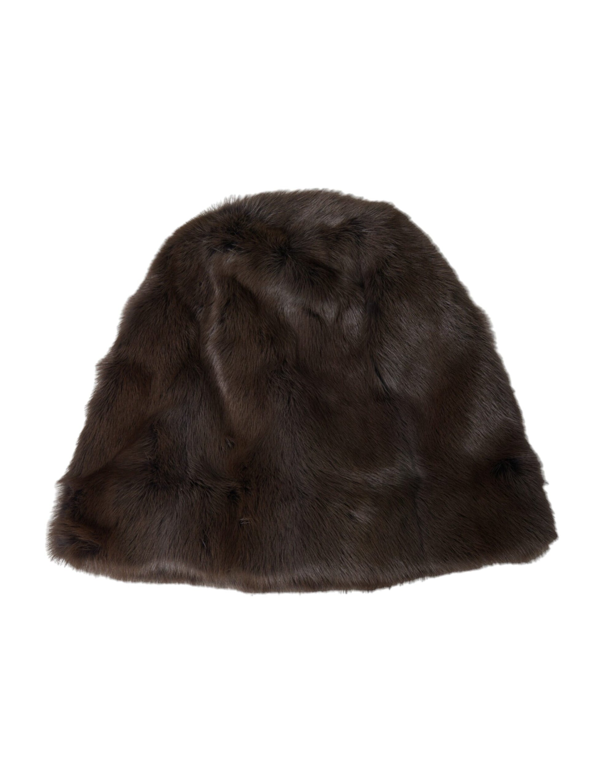 Dolce & Gabbana Brown Weasel Fur Womens Cashmere Hat Beanie - Maison Luxe