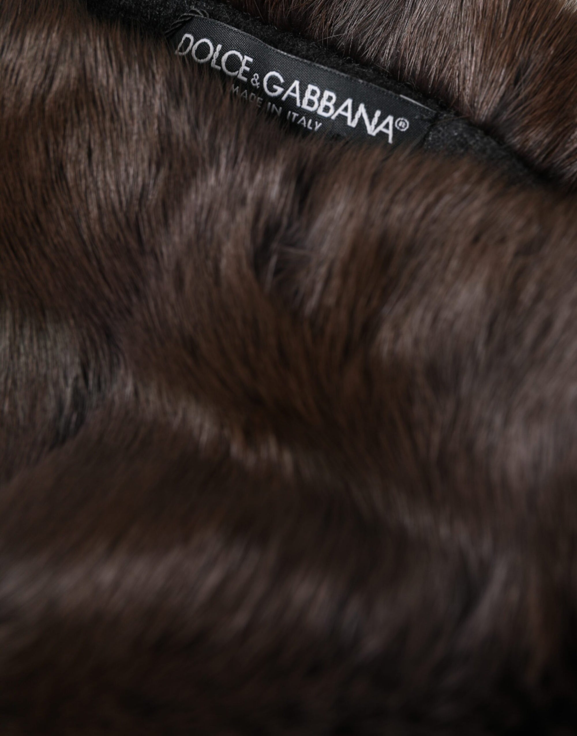 Dolce & Gabbana Brown Weasel Fur Womens Cashmere Hat Beanie - Maison Luxe