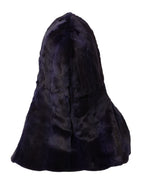 Dolce & Gabbana Black Weasel Fur Whole Head Wrap Hat - Maison Luxe