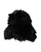 Dolce & Gabbana Black Faux Fur Womens Bucket Hat - Maison Luxe