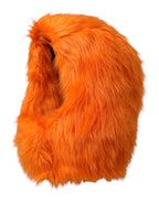 Dolce & Gabbana Orange Faux Fur Whole Head Wrap Hat - Maison Luxe