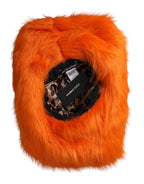 Dolce & Gabbana Orange Faux Fur Polyester Fedora Hat - Maison Luxe