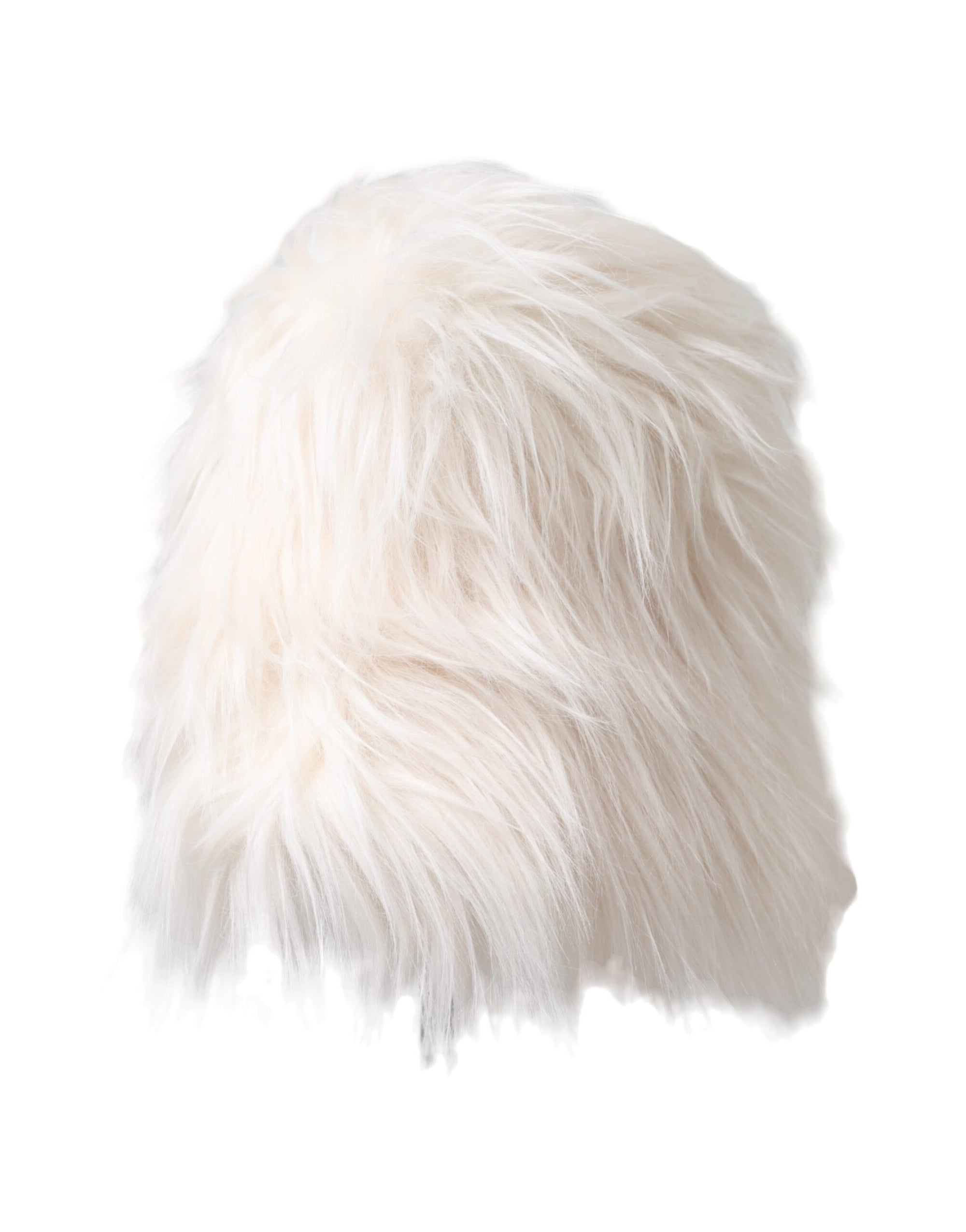 Dolce & Gabbana White Acrylic Fur Womens Bucket Hat - Maison Luxe