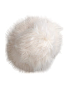 Dolce & Gabbana White Acrylic Fur Womens Bucket Hat - Maison Luxe
