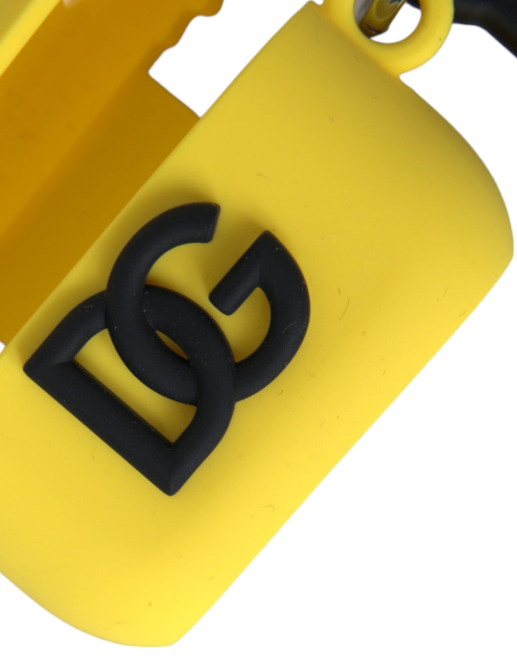 Dolce & Gabbana Yellow Silicone Logo Embossed Airpods Case - Maison Luxe