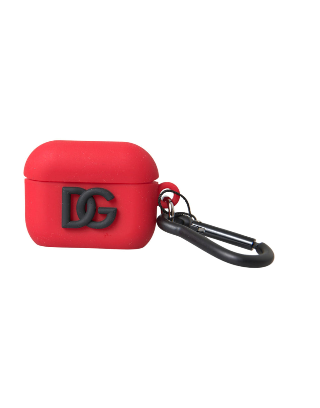 Dolce & Gabbana Red Silicone Rubber Logo Embossed Airpods Case - Maison Luxe
