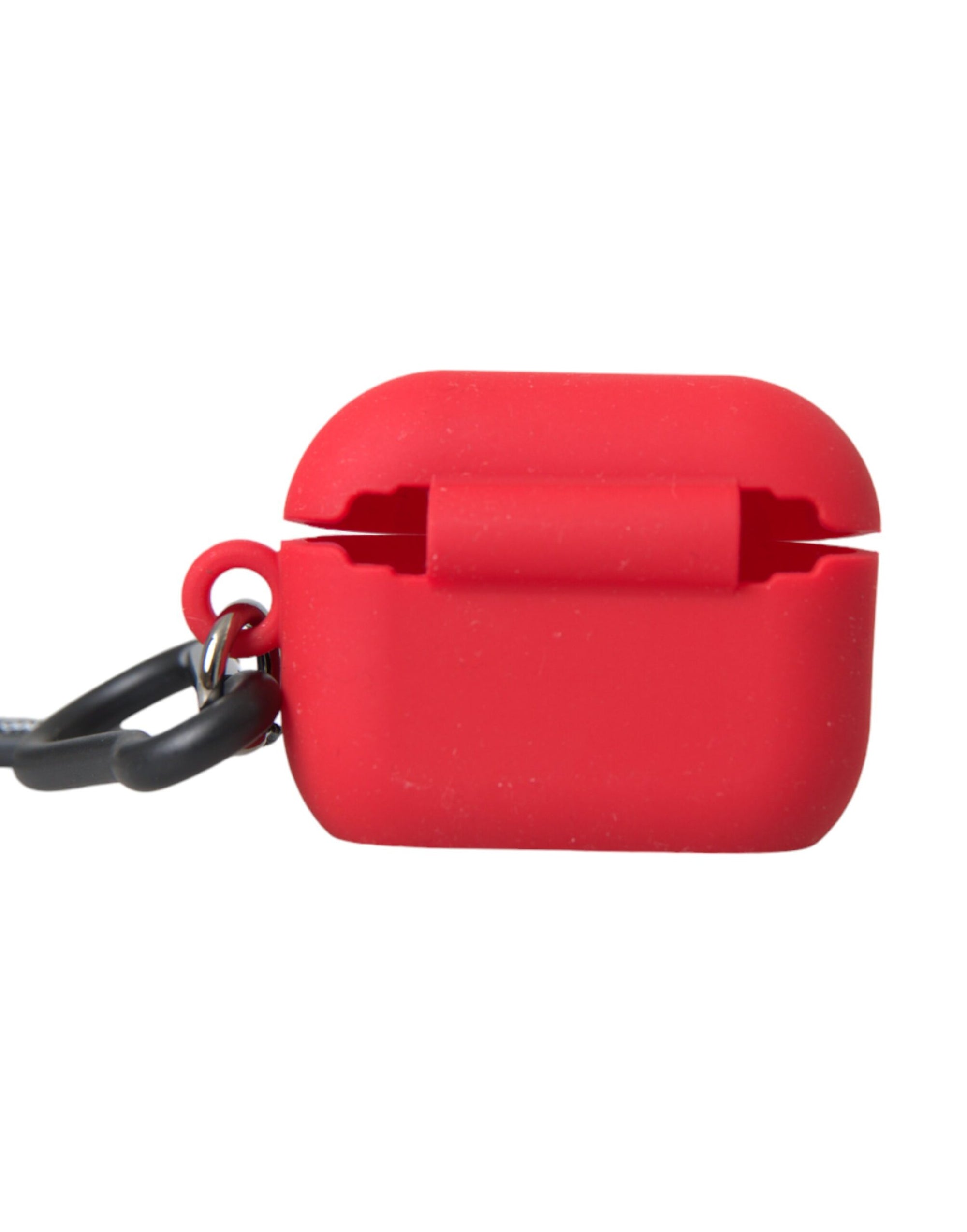 Dolce & Gabbana Red Silicone Rubber Logo Embossed Airpods Case - Maison Luxe