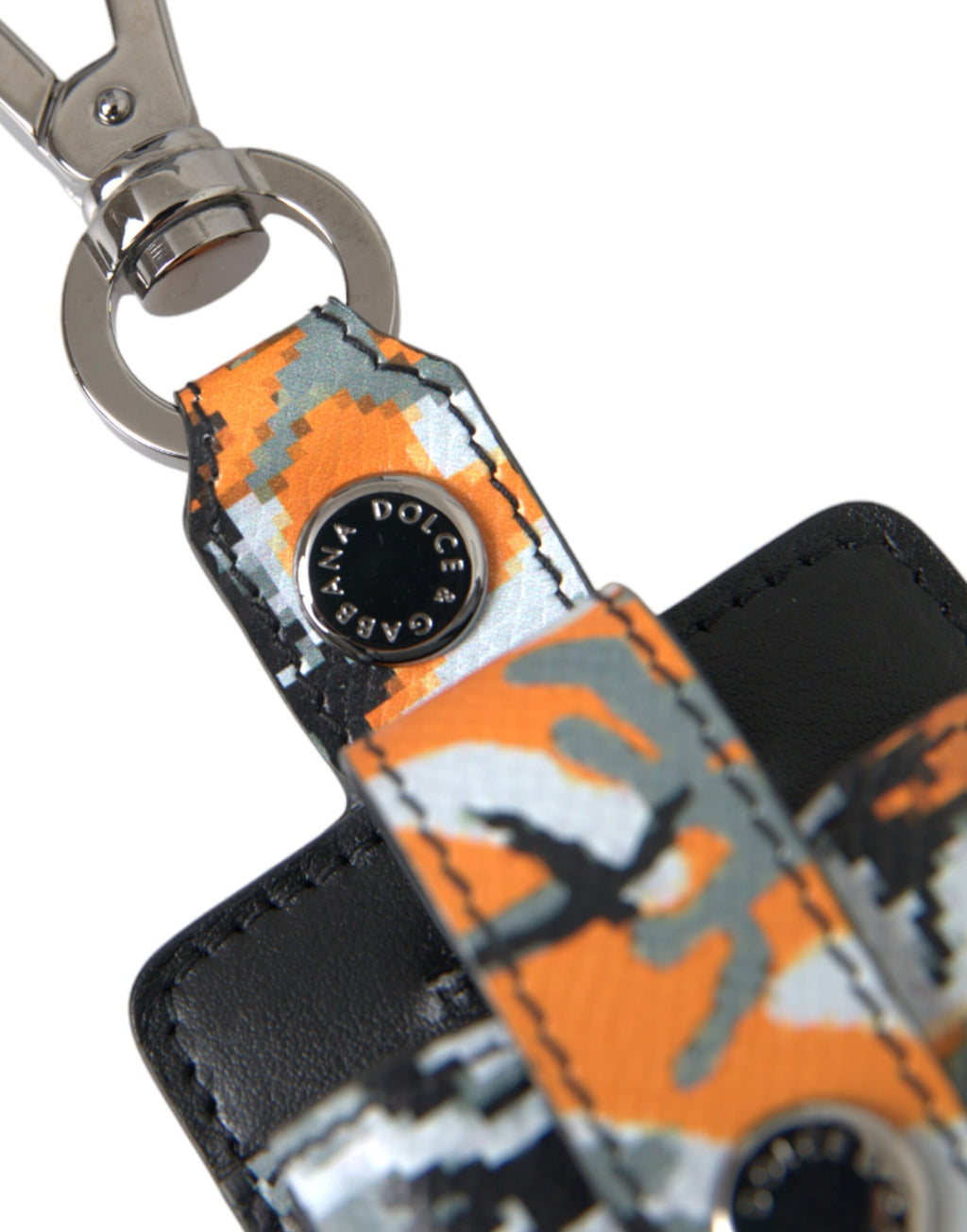 Dolce & Gabbana Multicolor Camouflage Print Leather Metal Airpods Case - Maison Luxe