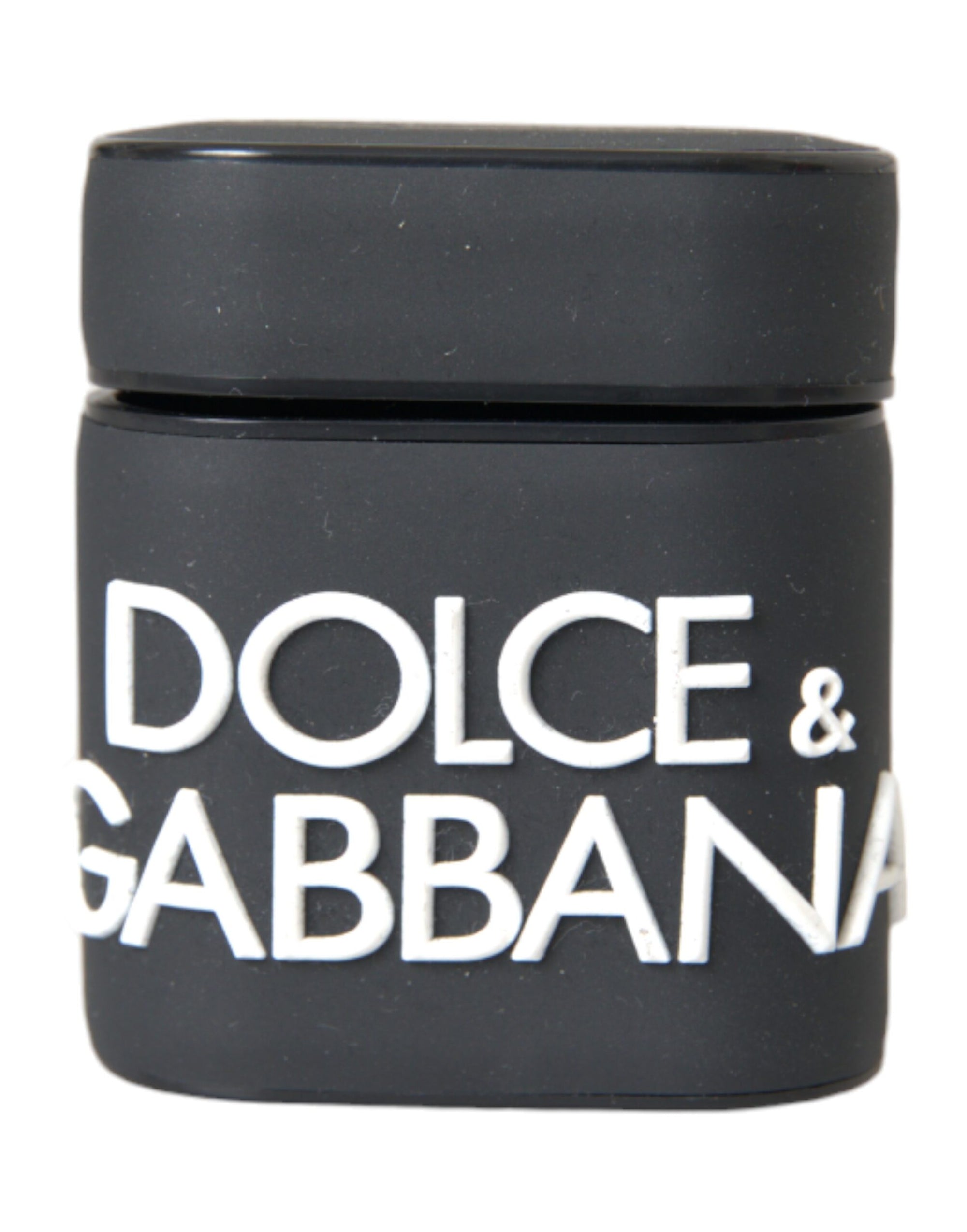 Dolce & Gabbana Black White Silicone Embossed Logo Airpods Case - Maison Luxe
