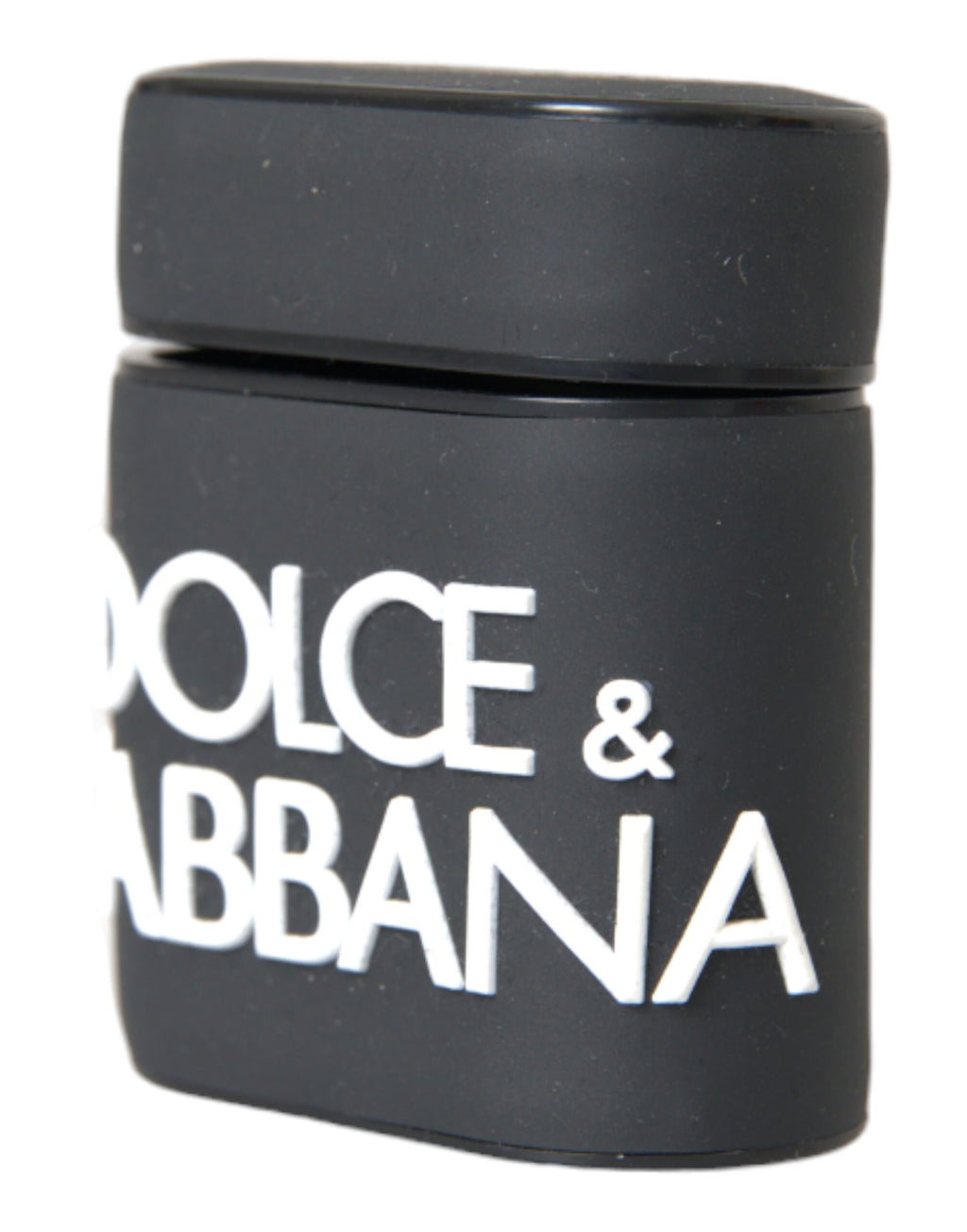 Dolce & Gabbana Black White Silicone Embossed Logo Airpods Case - Maison Luxe