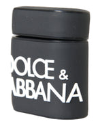 Dolce & Gabbana Black White Silicone Embossed Logo Airpods Case - Maison Luxe