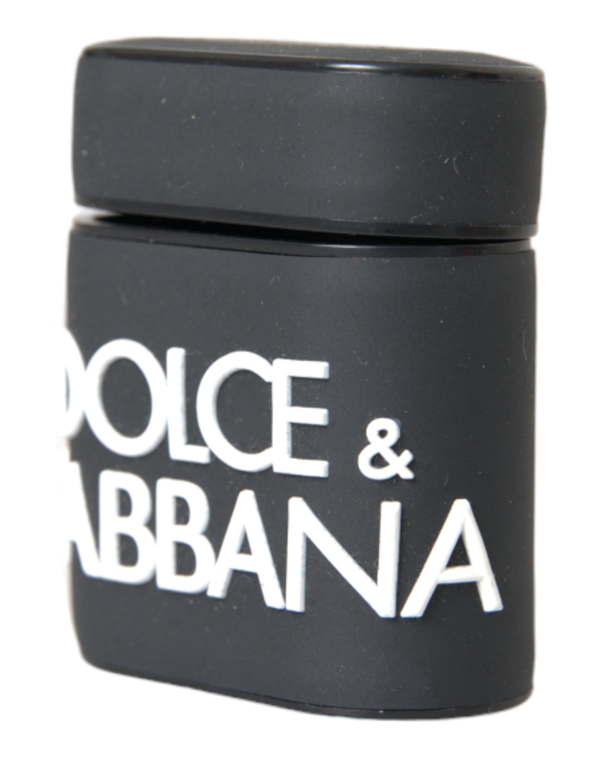 Dolce & Gabbana Black White Silicone Embossed Logo Airpods Case - Maison Luxe