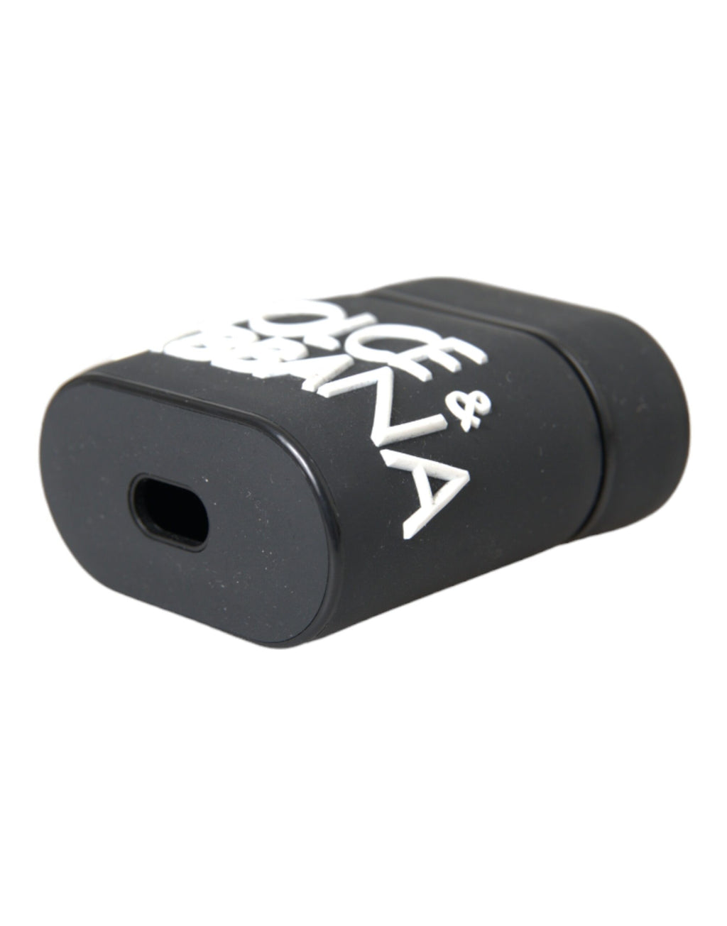 Dolce & Gabbana Black White Silicone Embossed Logo Airpods Case - Maison Luxe
