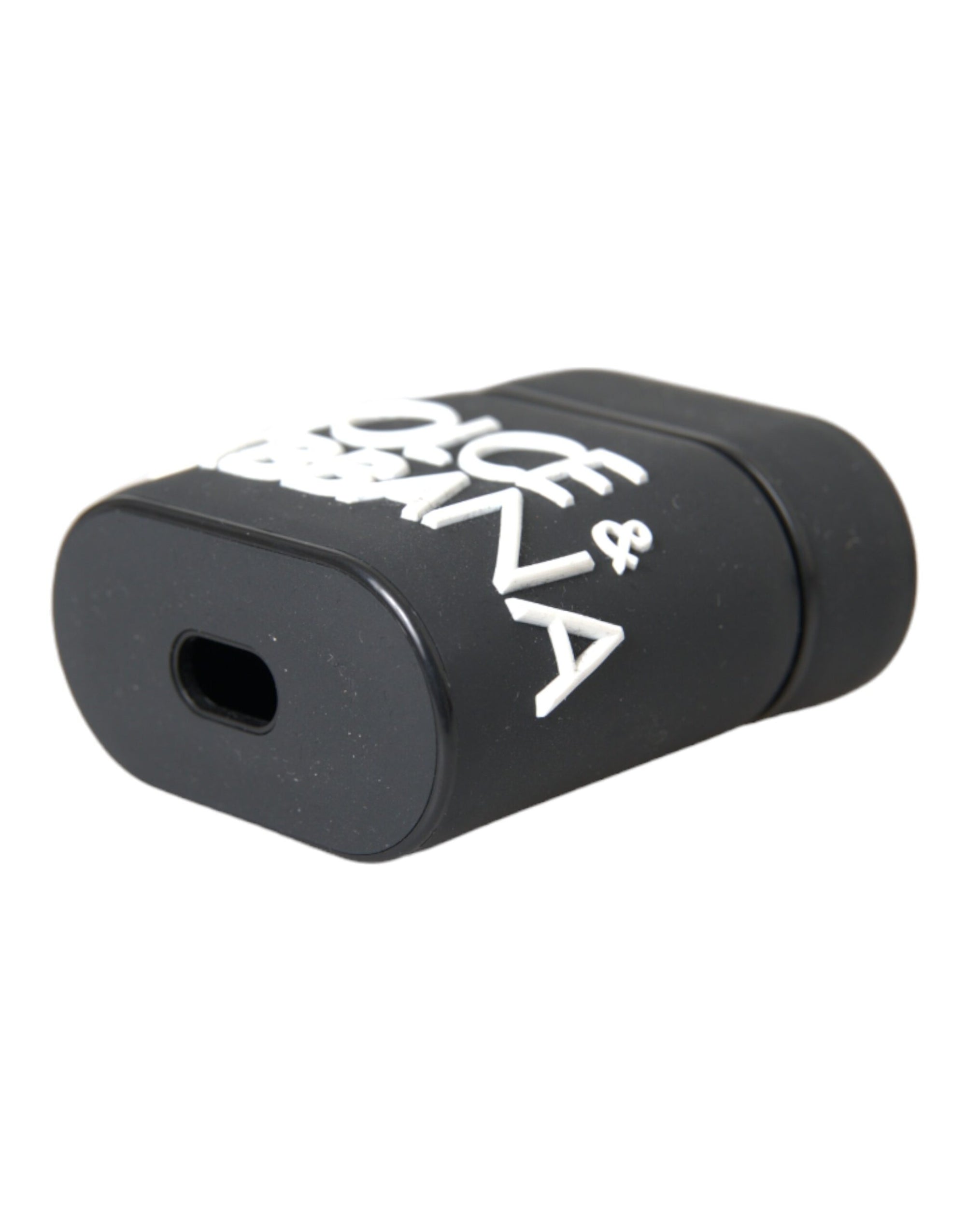 Dolce & Gabbana Black White Silicone Embossed Logo Airpods Case - Maison Luxe