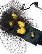 Dolce & Gabbana Black Lemons Sicily Purple Crystal Net Headband Diadem - Maison Luxe