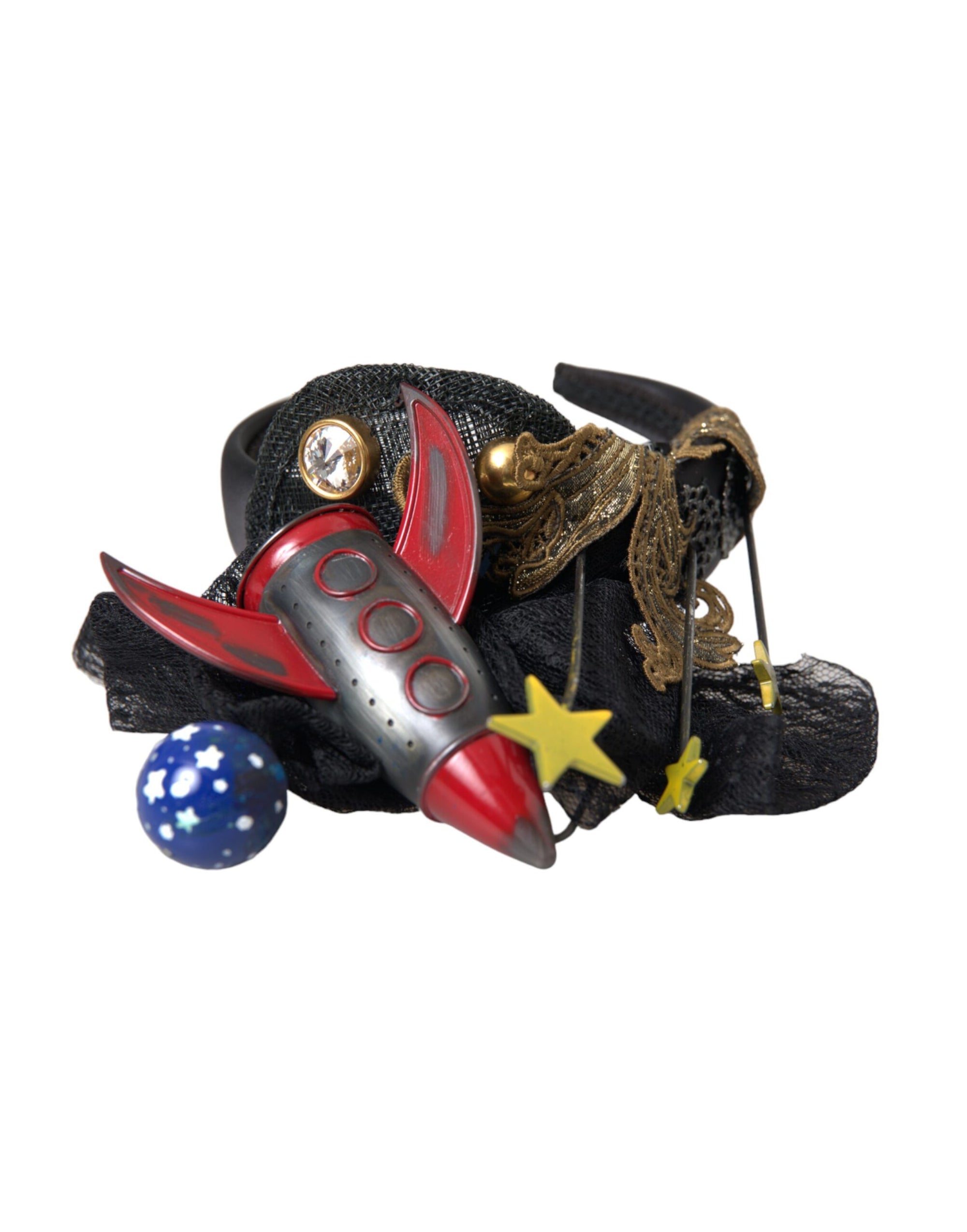 Dolce & Gabbana Multicolor Missile Rocket Crystal Stars Headband Diadem - Maison Luxe